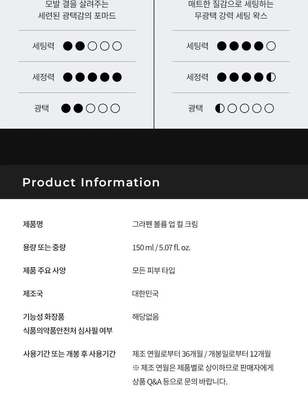 [자연스러운세팅] 그라펜 볼륨업 컬크림 150ml 상세페이지 21